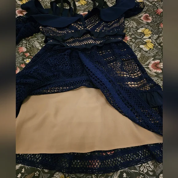 Self-portrait Navy Blue Mini Dress - Picture 6 of 12